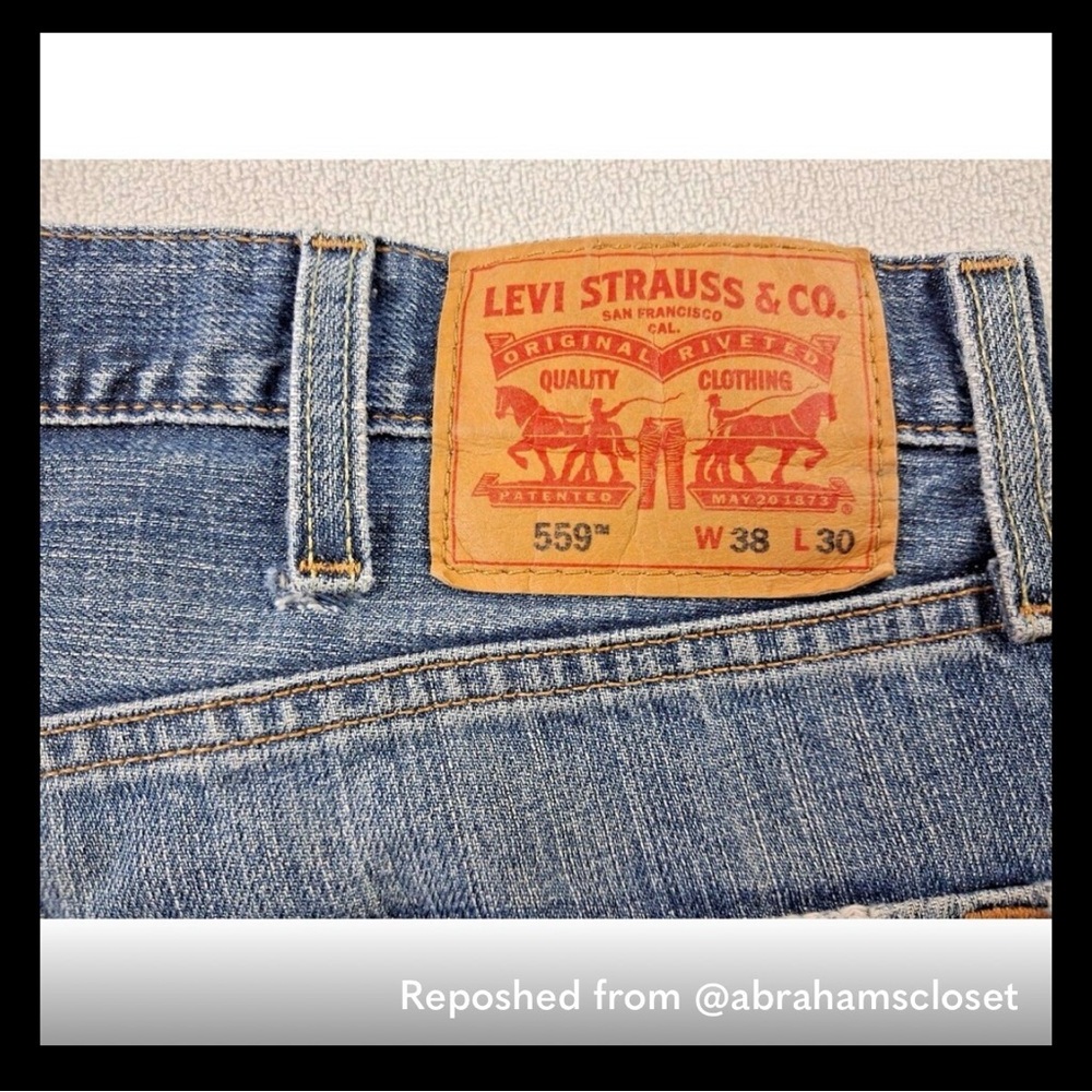 Levi's Men's Straight Jeans - Faded Blue Denim